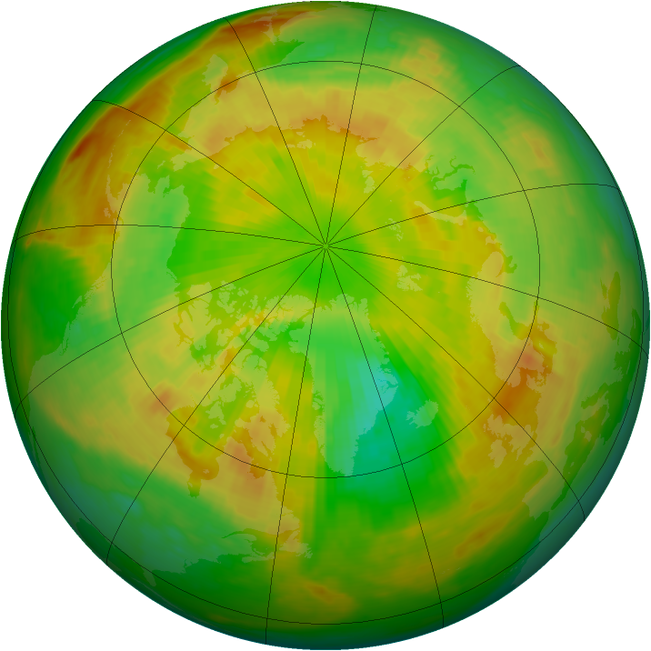Arctic ozone map for 31 May 1989